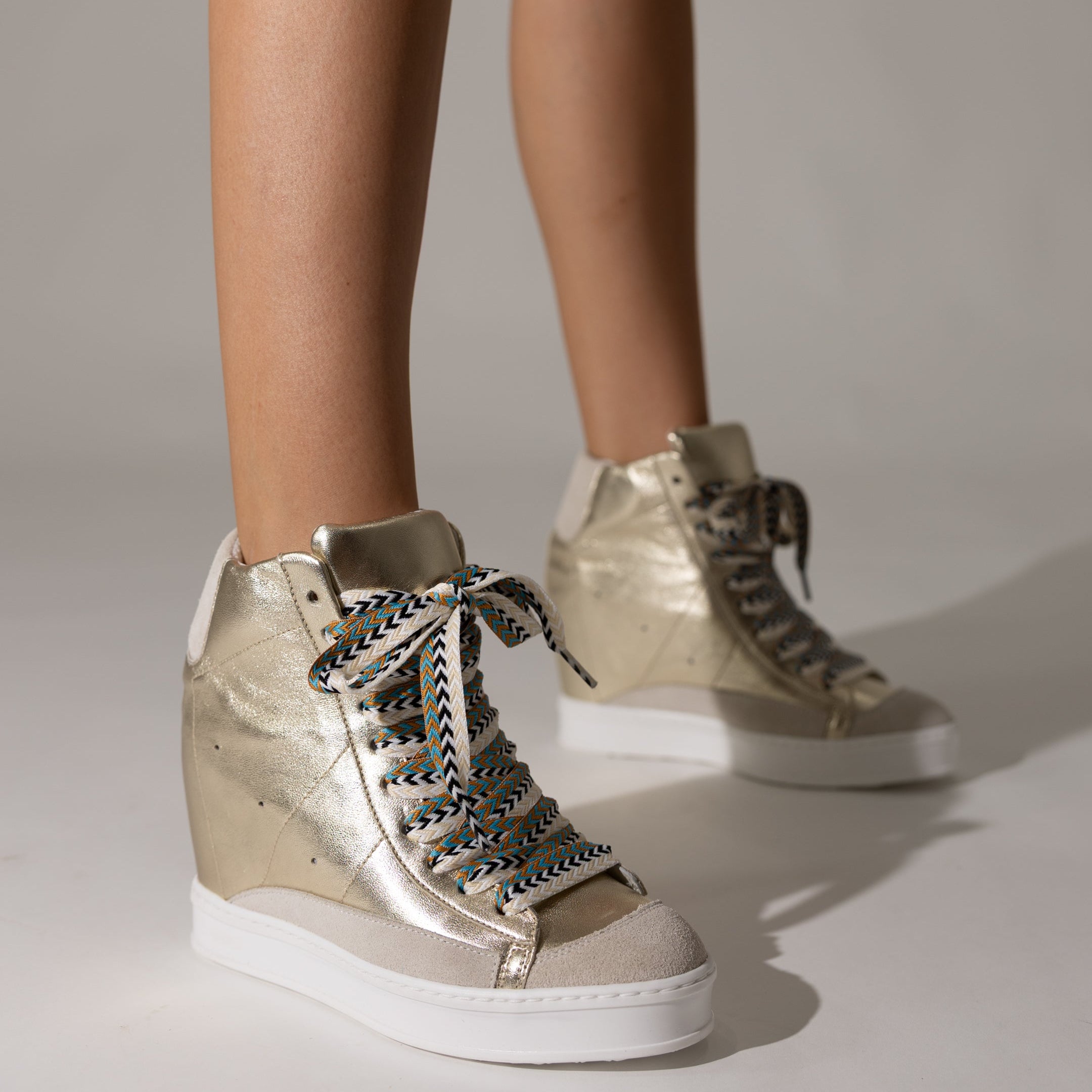 Fearless Gold Wedge Sneaker – CynthiaRichard