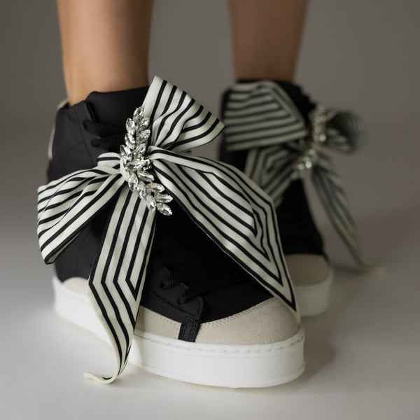 Fearless Celine Black High Top  Wedge Sneaker
