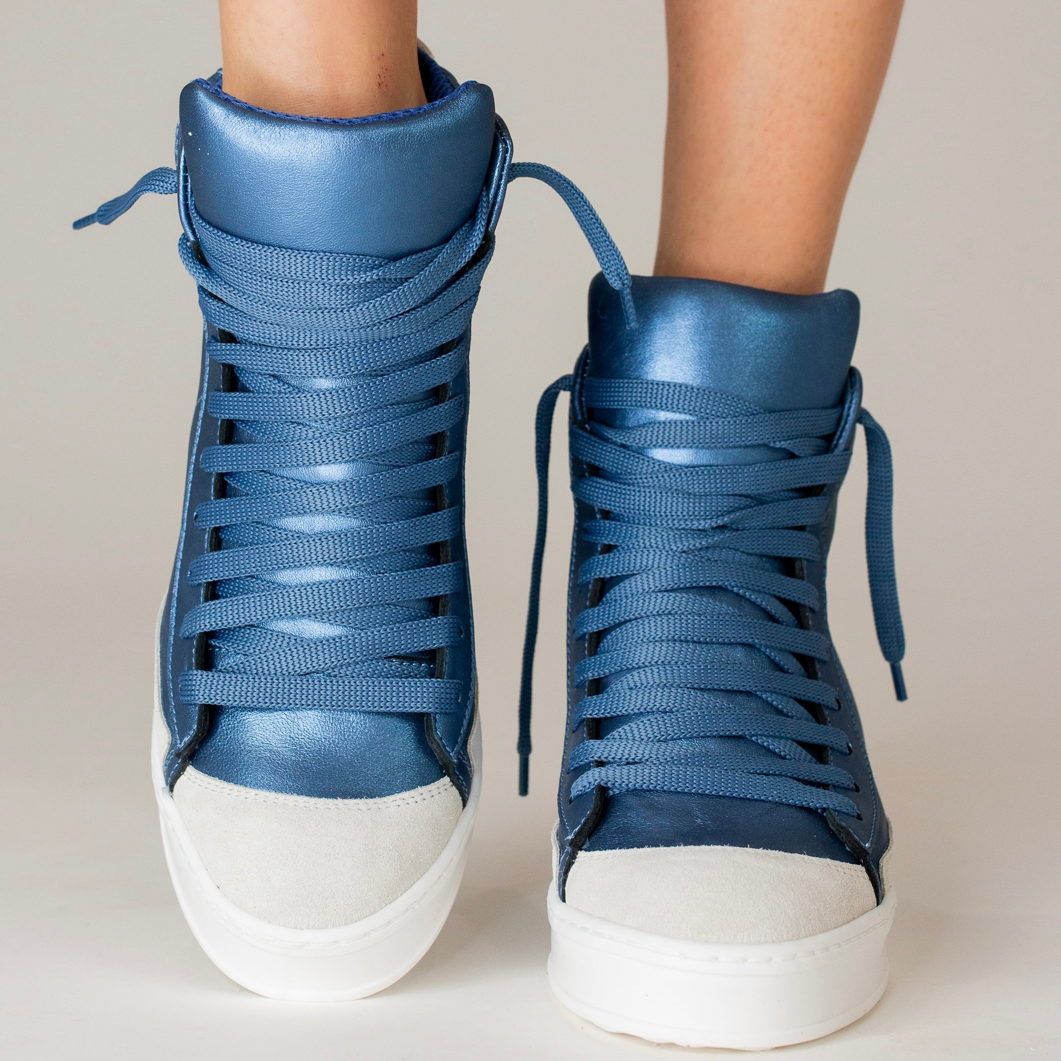 Navy blue platform sneakers deals