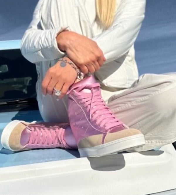 Fearless Rose Metallic Wedge Sneaker