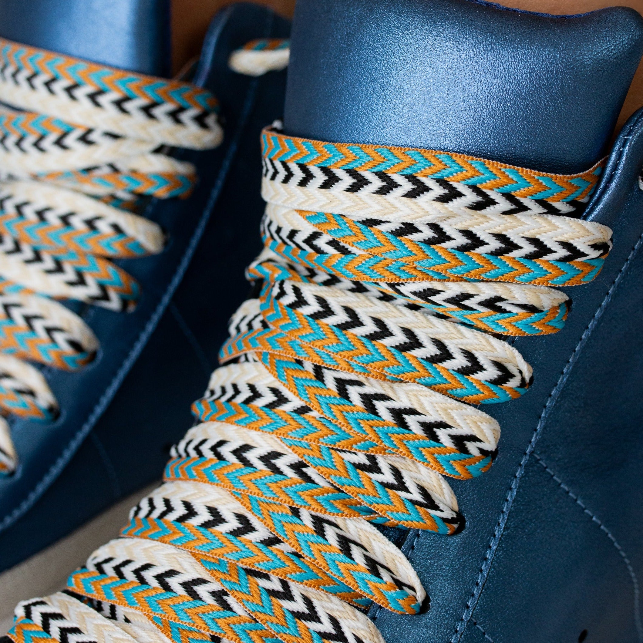 Fearless Blue Metallic With 2.0 Laces Wedge Sneaker