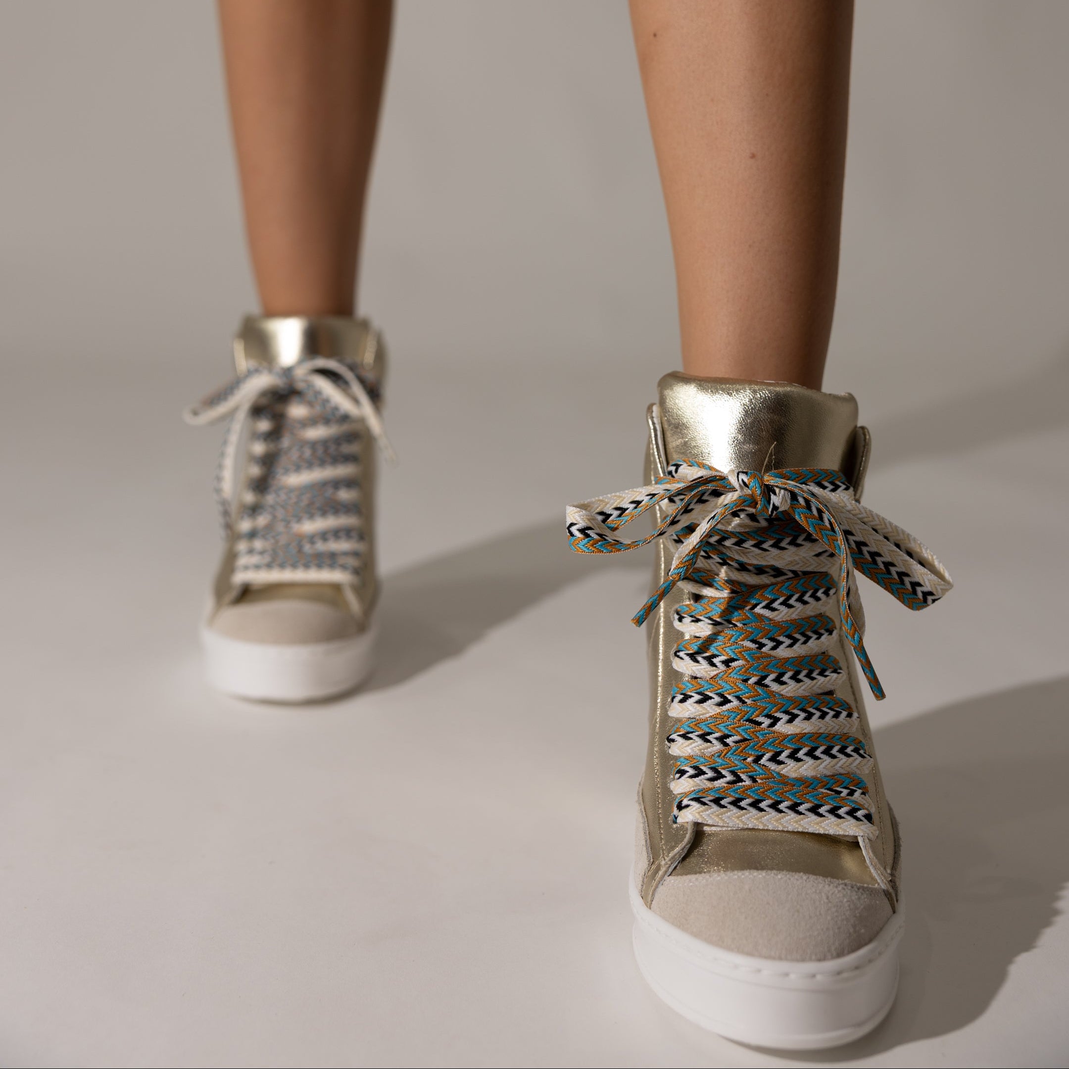 Fearless 2.0 Gold Wedge Sneaker – CynthiaRichard