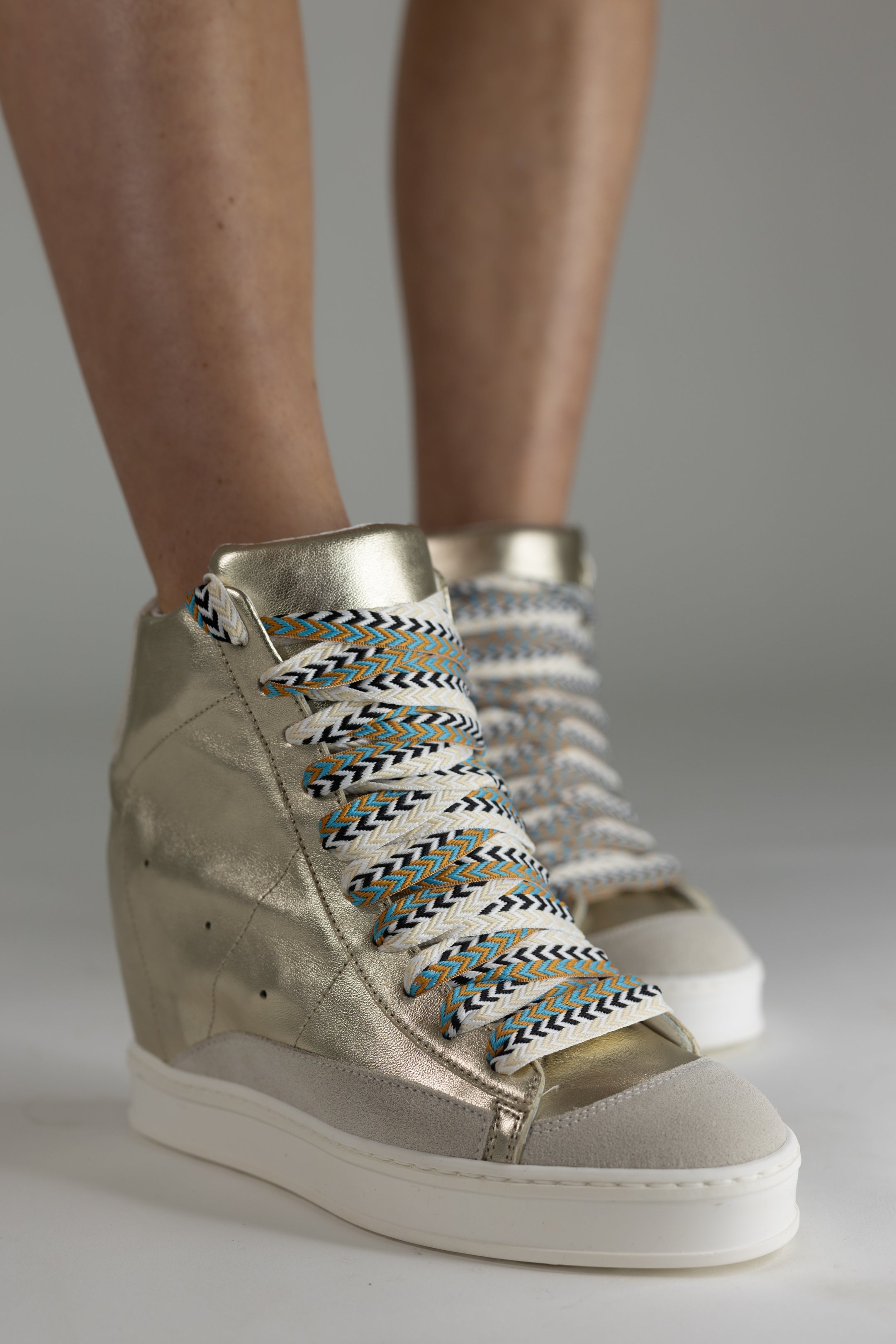 Fearless 2.0 Gold Wedge Sneaker – CynthiaRichard
