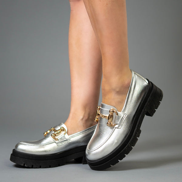 Hailey Argent Metallic Leather