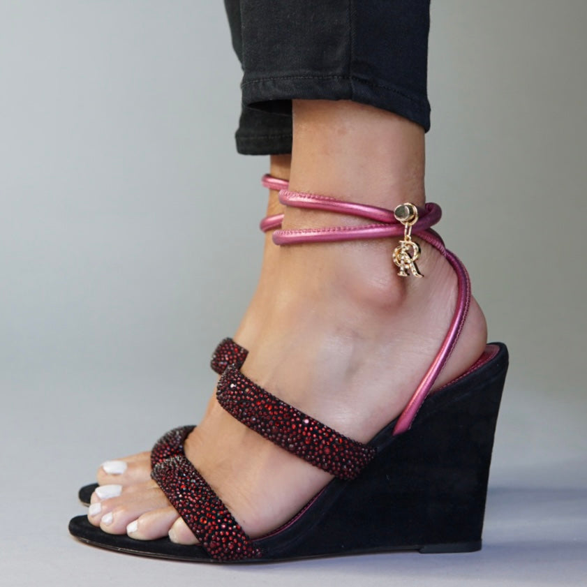 Sophia Black/Cherry Multi | Cynthia Richard - Shop Luxury Shoes