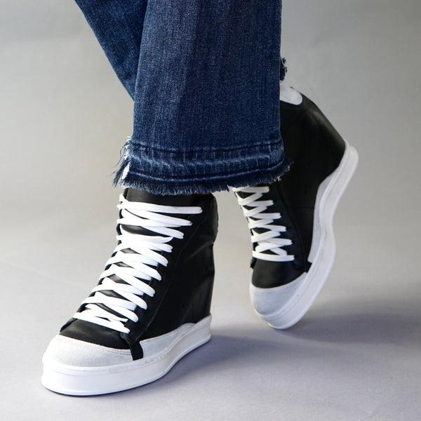 Fearless Black Wedge Sneaker | Buy Sneakers Online CynthiaRichard