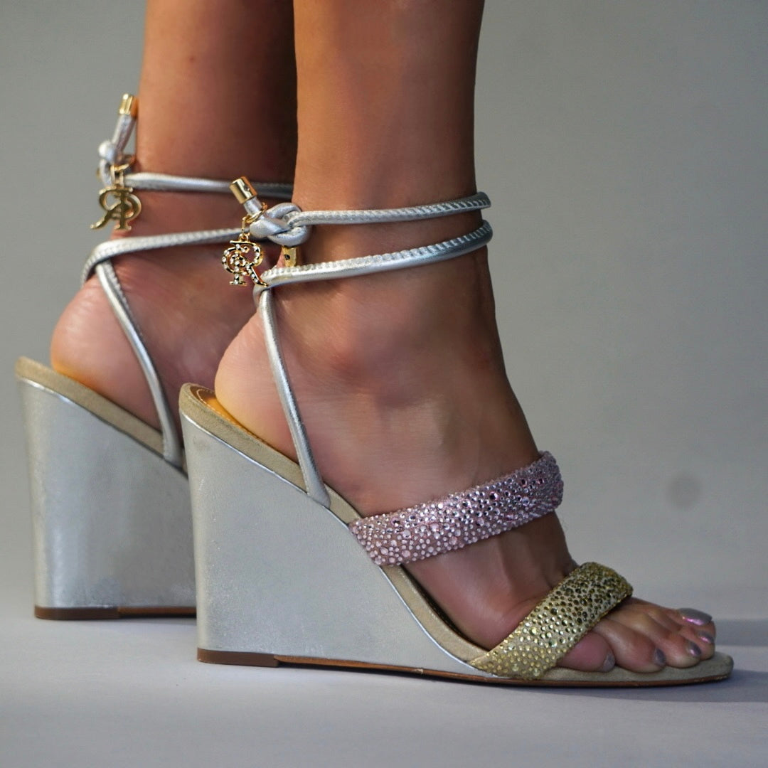 Sophia Ouro Rose/Argento Multi | Cynthia Richard - Shop Luxury Shoes