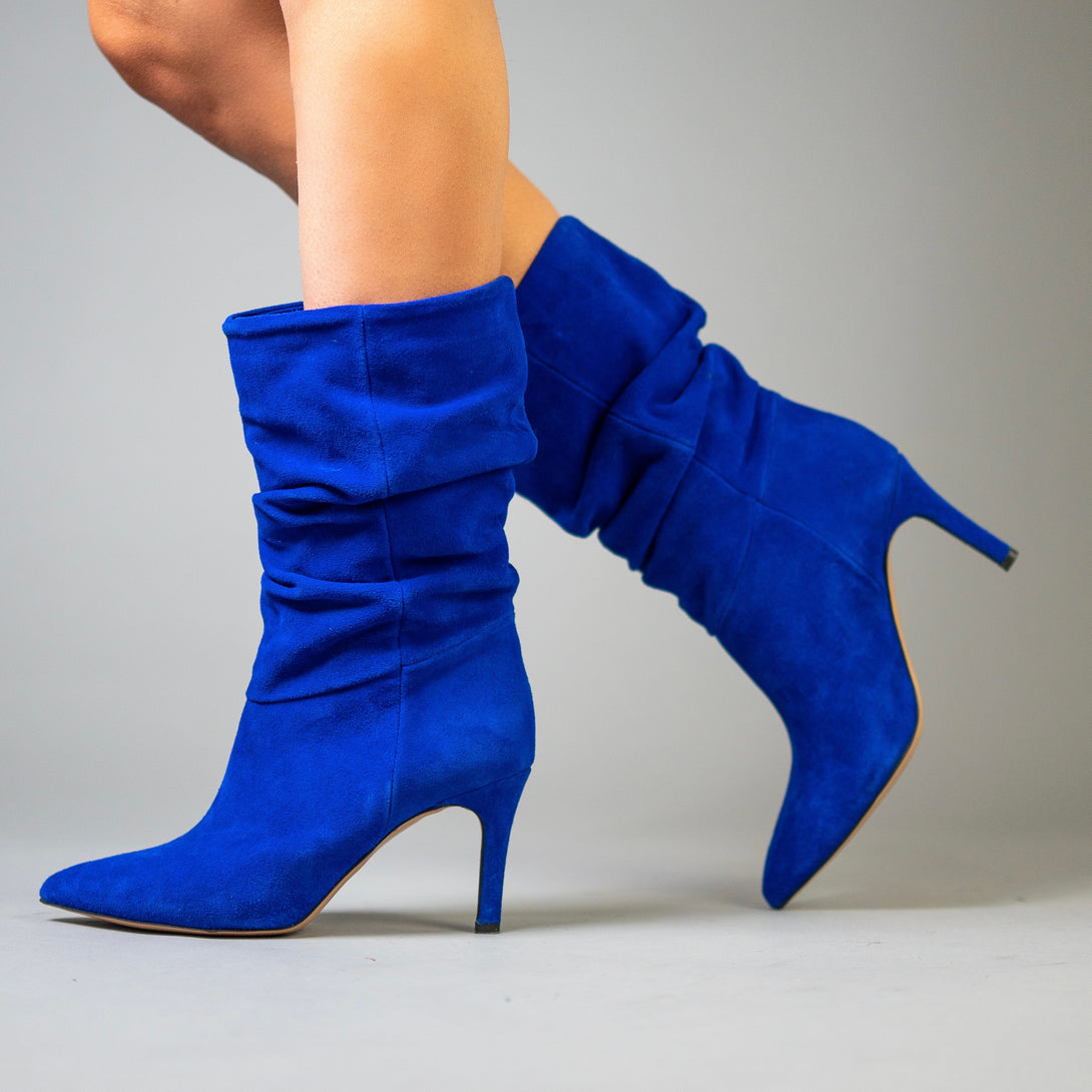 Matti Peacock-Blue Kid Suede Leather | Luxury Shoes CynthiaRichard